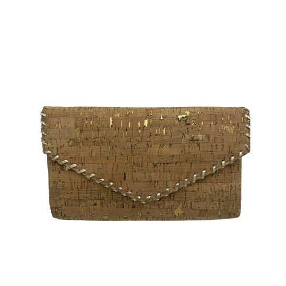 Lilly Pulitzer Handbags - NWT Lilly Pulitzer Cork Clutch Bag With Gold Chain & Metallic Accents RARE